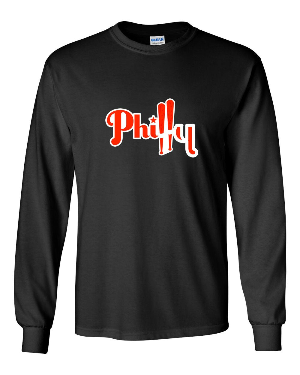 Philly Baseball MENS Long Sleeve Heavy Cotton T-Shirt