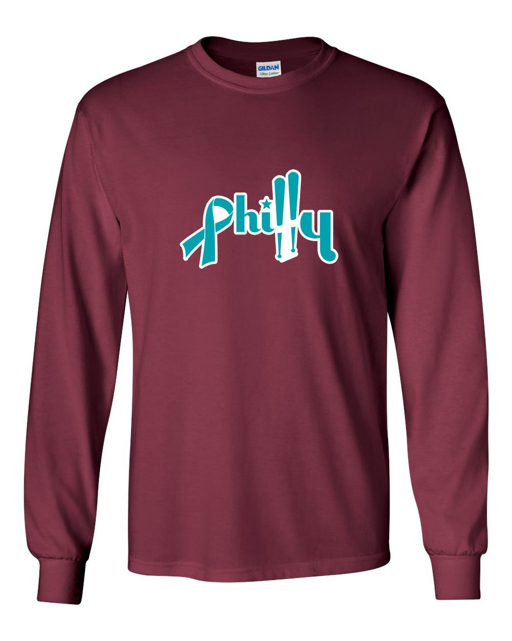 Ovarian Philly MENS Long Sleeve Heavy Cotton T-Shirt