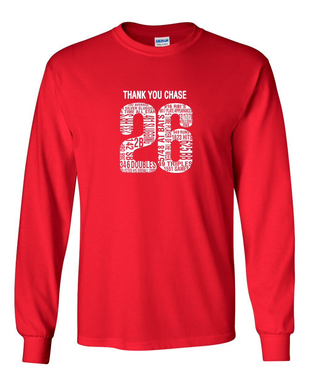Thank You Chase MENS Long Sleeve Heavy Cotton T-Shirt