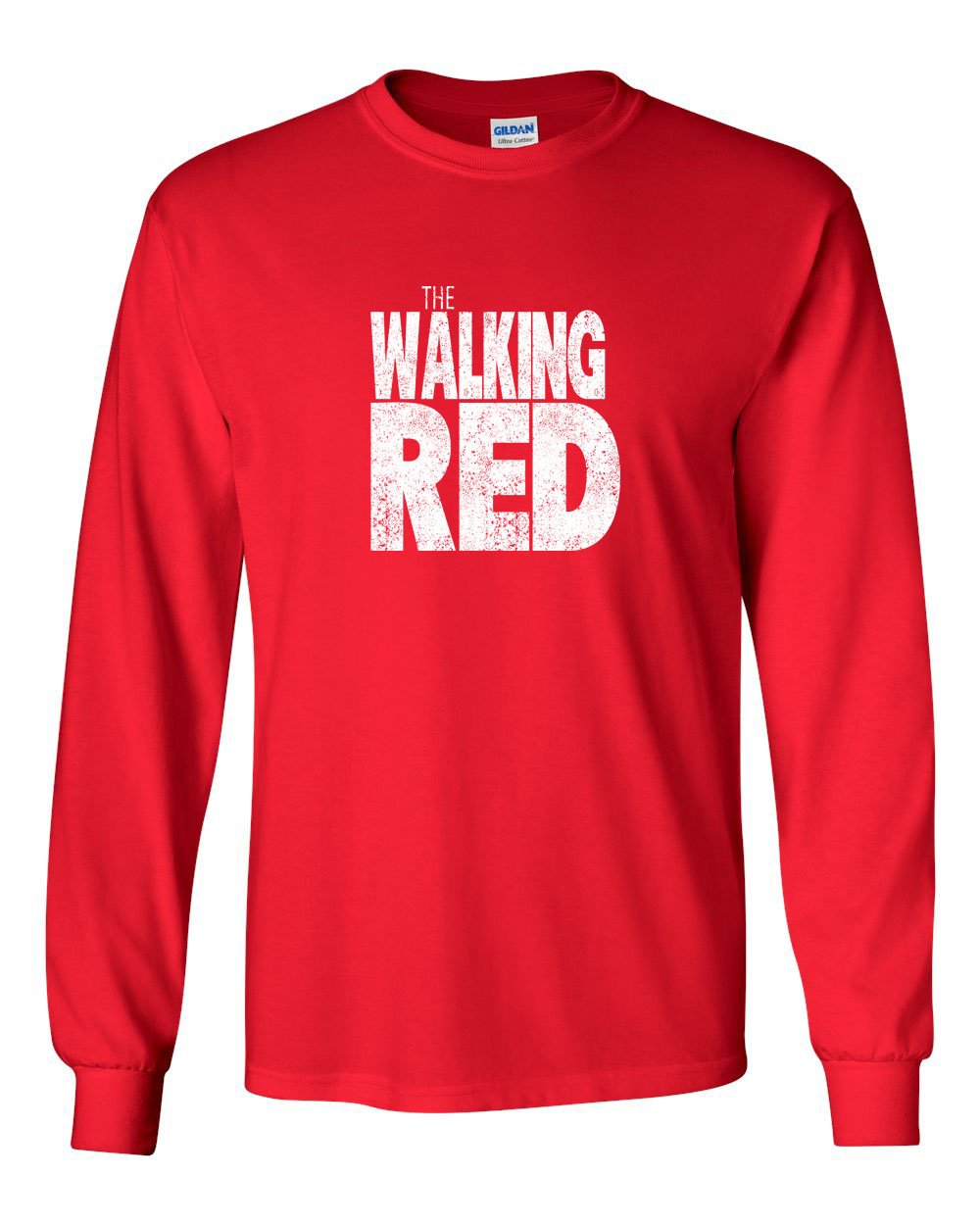 The Walking Red MENS Long Sleeve Heavy Cotton T-Shirt