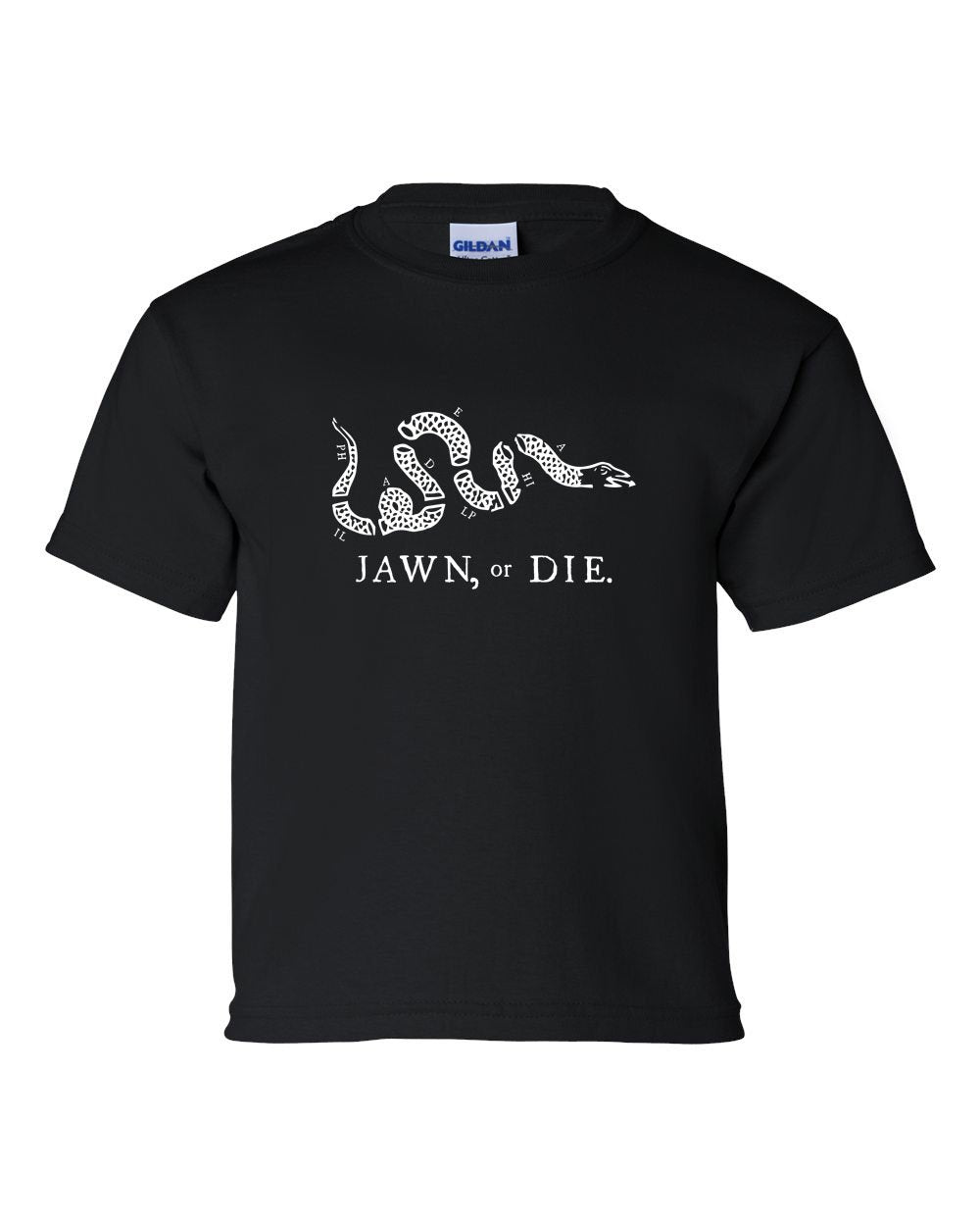 Jawn or Die White Ink (On Black) KIDS T-Shirt