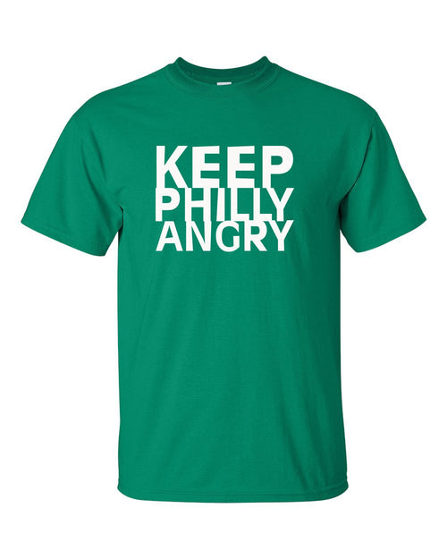 Keep Philly Angry White Ink Mens/Unisex T-Shirt