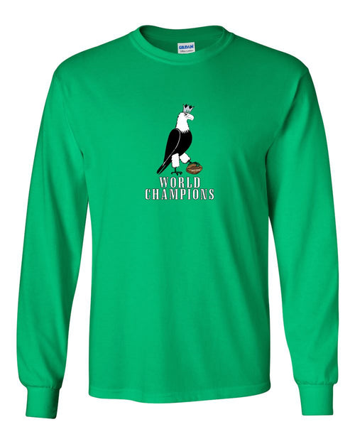 Vintage Eagle Champs MENS Long Sleeve Heavy Cotton T-Shirt