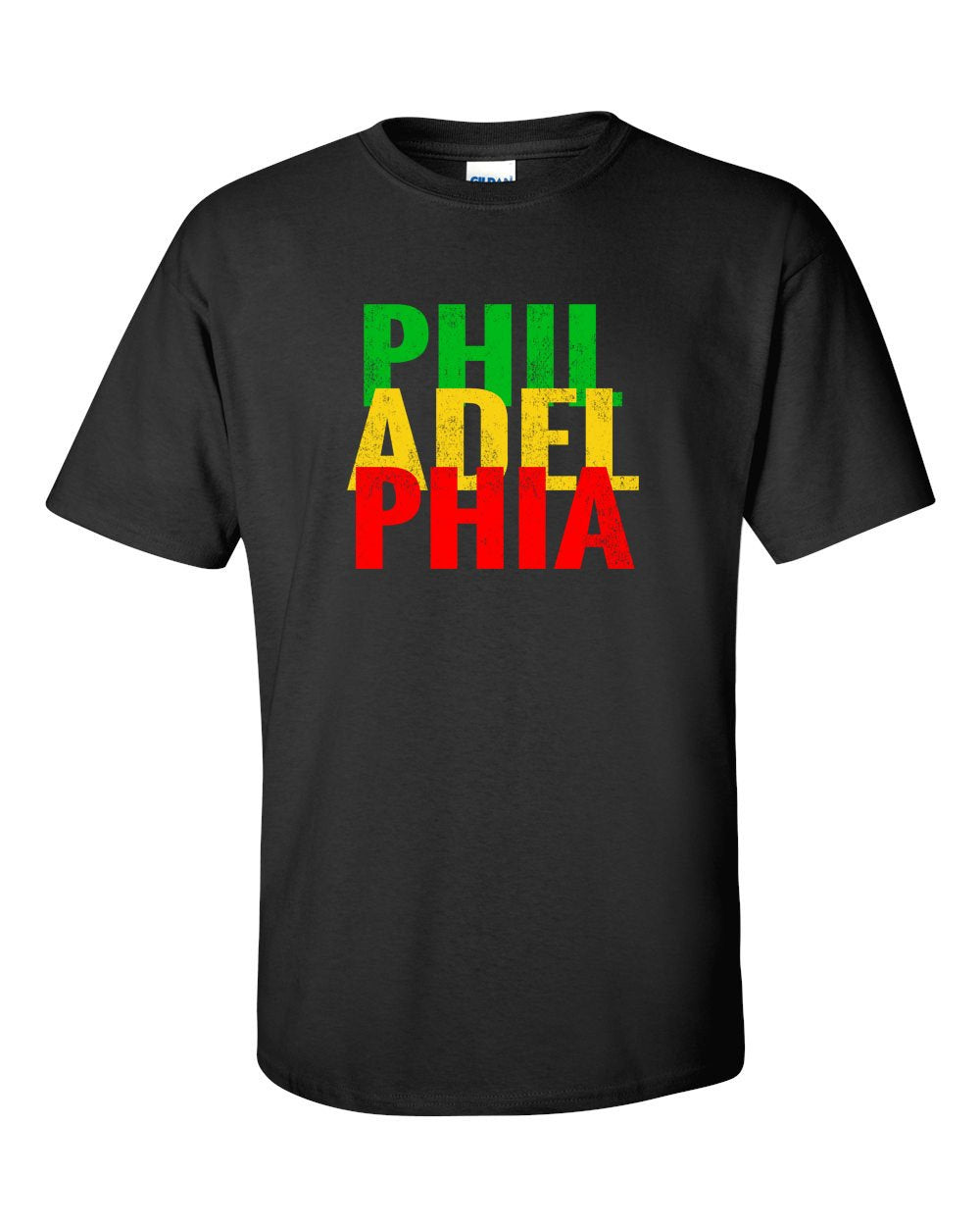 Rasta Philly Letters Mens/Unisex T-Shirt