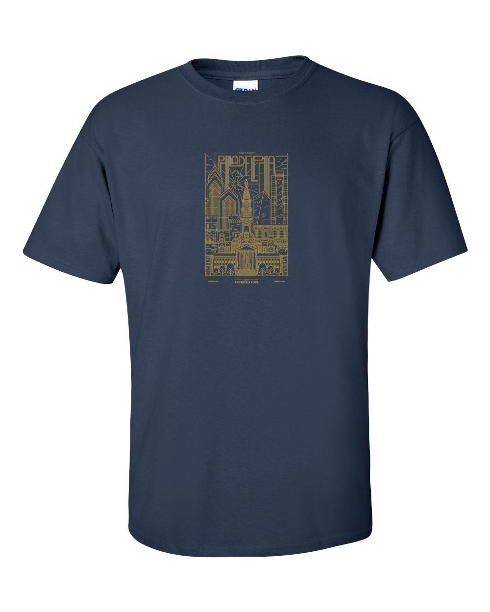 Philadelphia Skyline V2 (Soccer) Mens/Unisex T-Shirt