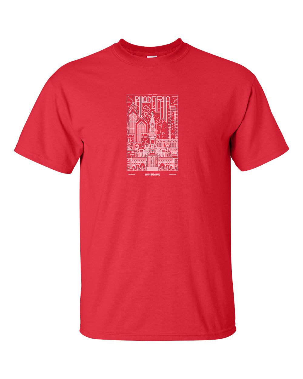 Philadelphia Skyline V2 (Baseball) Mens/Unisex T-Shirt