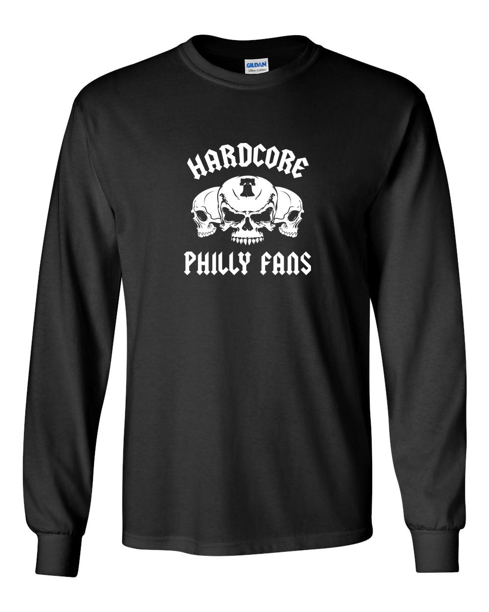 Hardcore Philly Fans MENS Long Sleeve Heavy Cotton T-Shirt