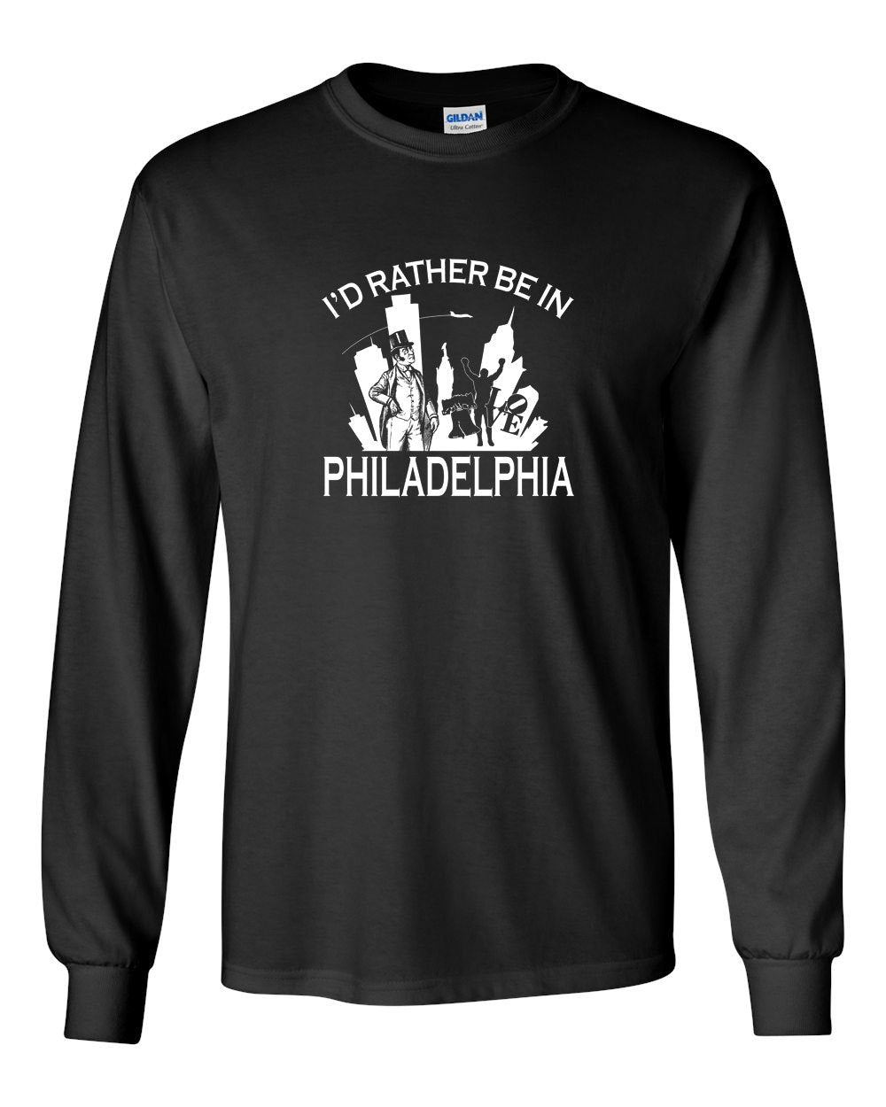 I'd Rather Be In Philly MENS Long Sleeve Heavy Cotton T-Shirt