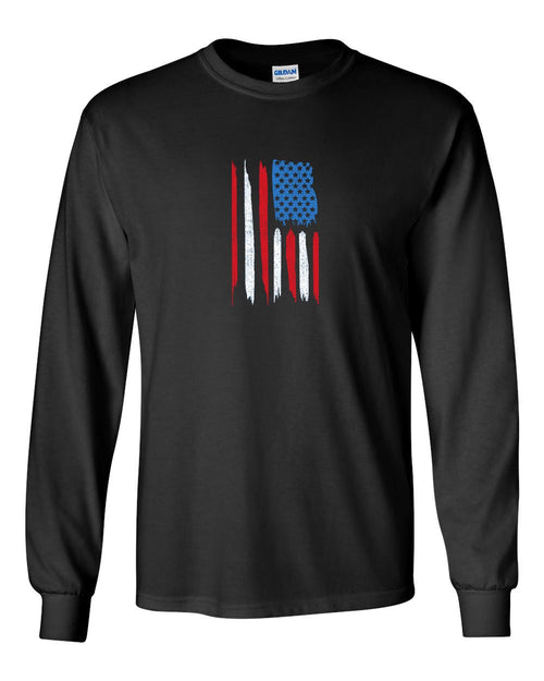 Philly City Flag MENS Long Sleeve Heavy Cotton T-Shirt