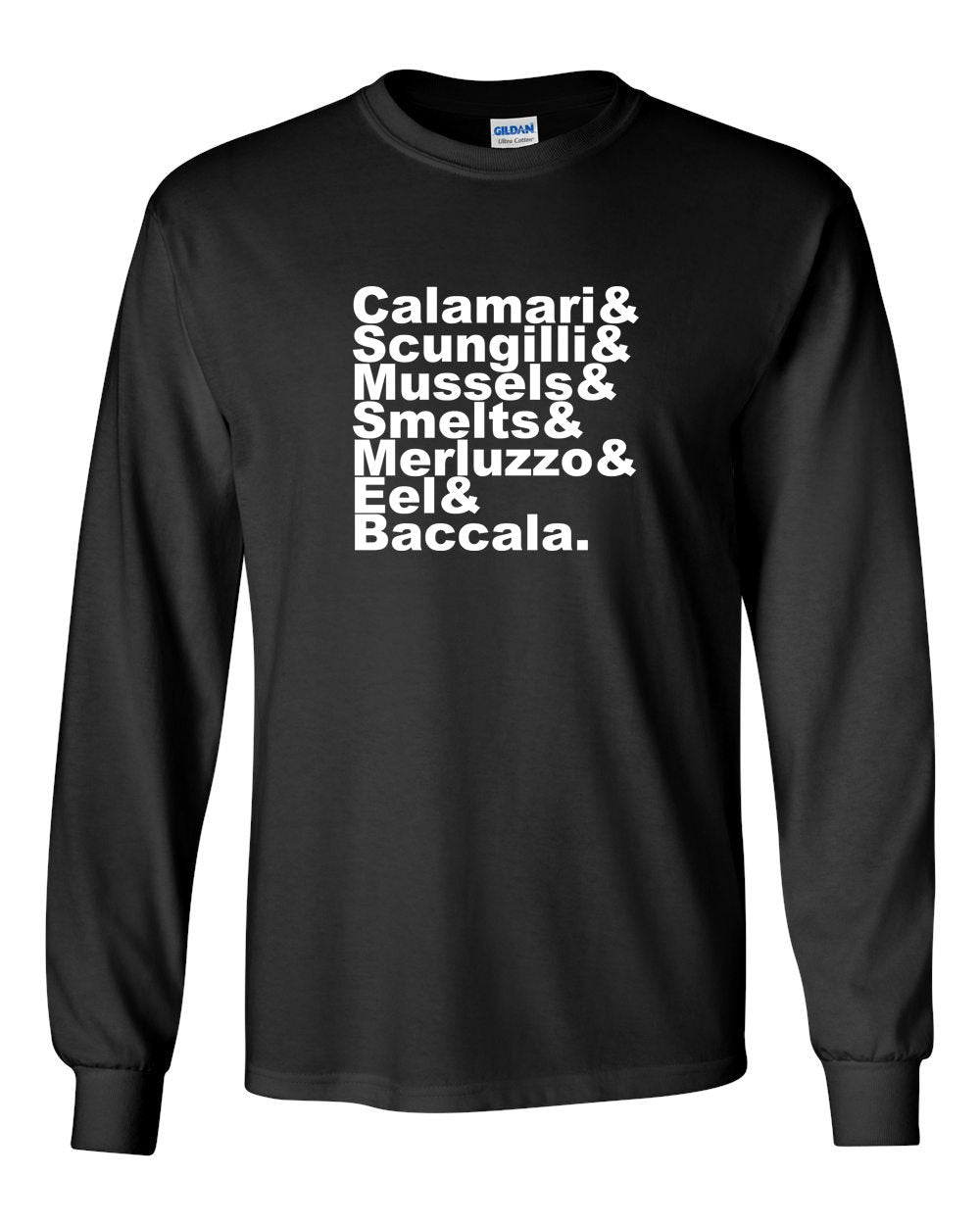 Seven Fishes MENS Long Sleeve Heavy Cotton T-Shirt
