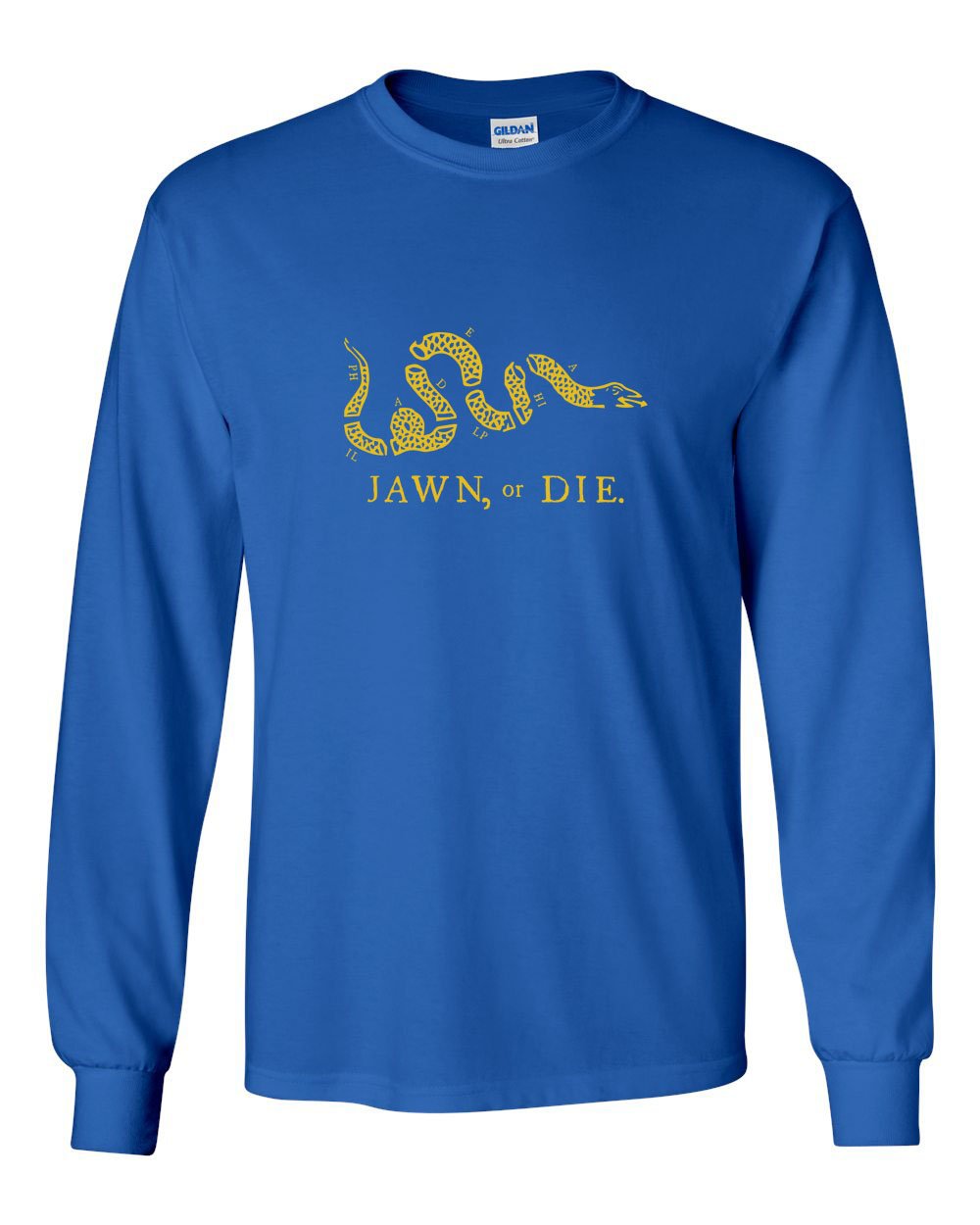 Jawn or Die Yellow Ink MENS Long Sleeve Heavy Cotton T-Shirt