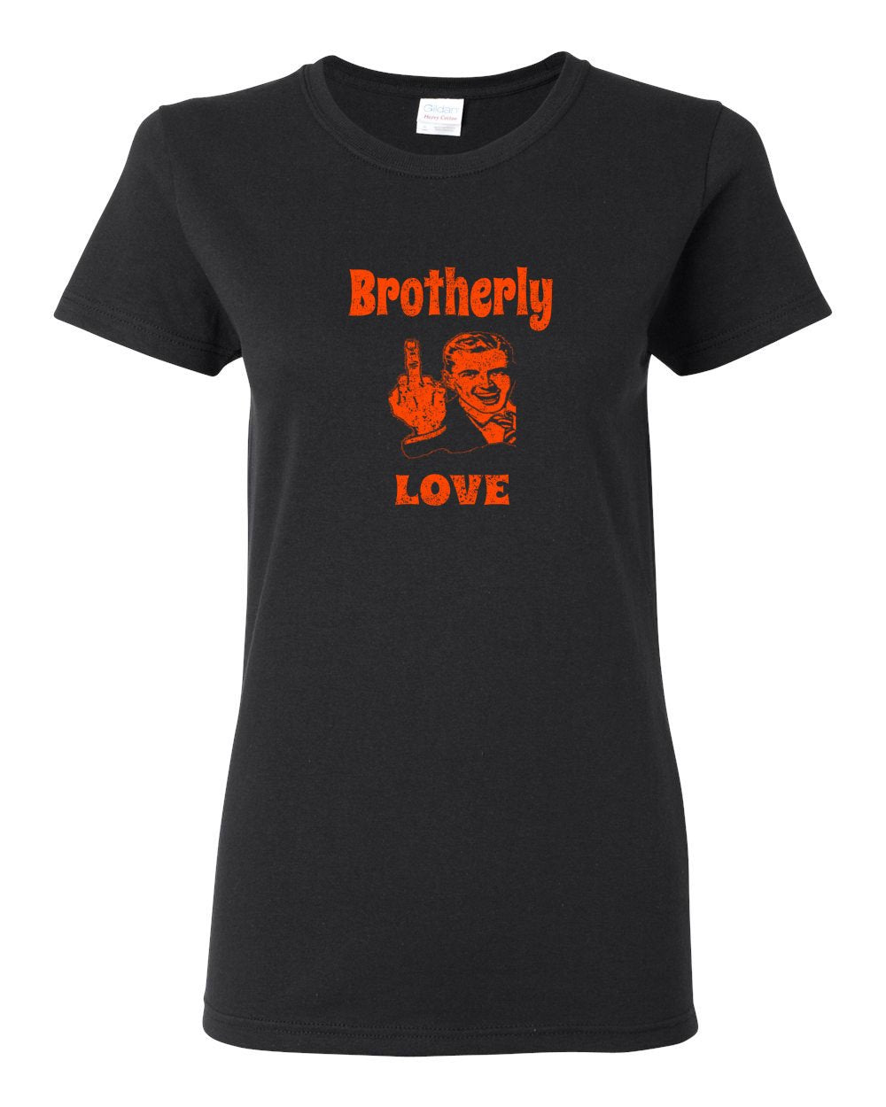 Brotherly Finger Orange Ink LADIES Missy-Fit T-Shirt