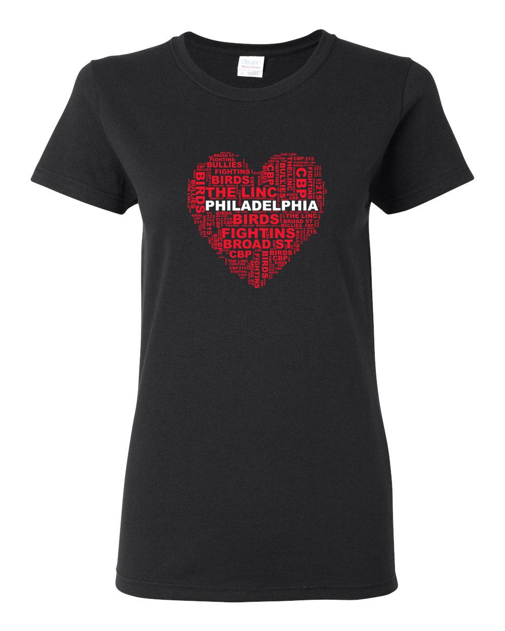 Philly Heart LADIES Missy-Fit T-Shirt