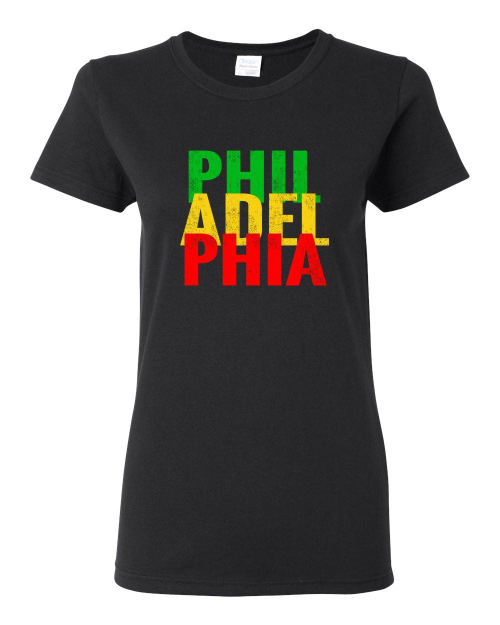 Rasta Philly Letters LADIES Missy-Fit T-Shirt