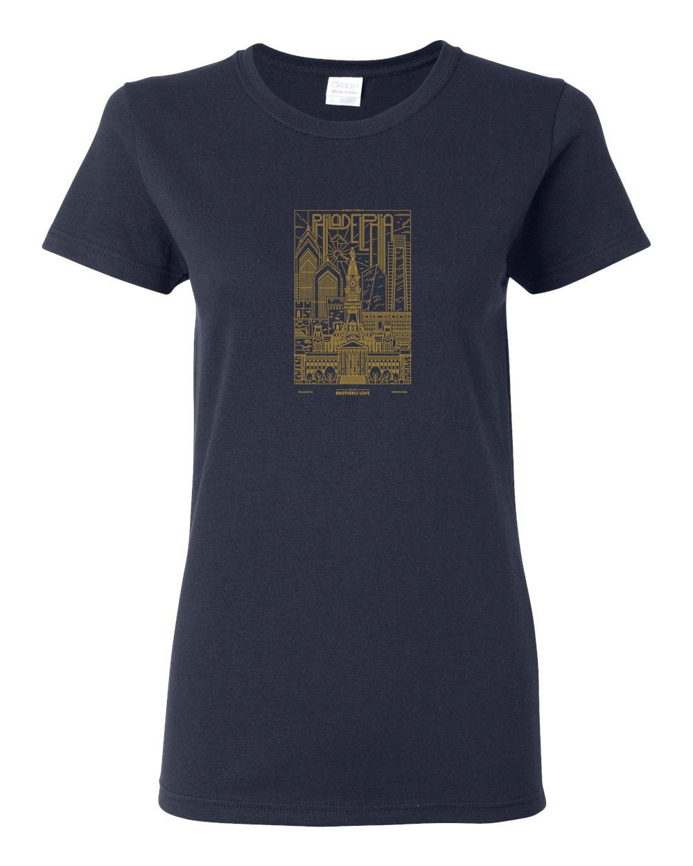 Philadelphia Skyline V2 (Soccer) LADIES Missy-Fit T-Shirt