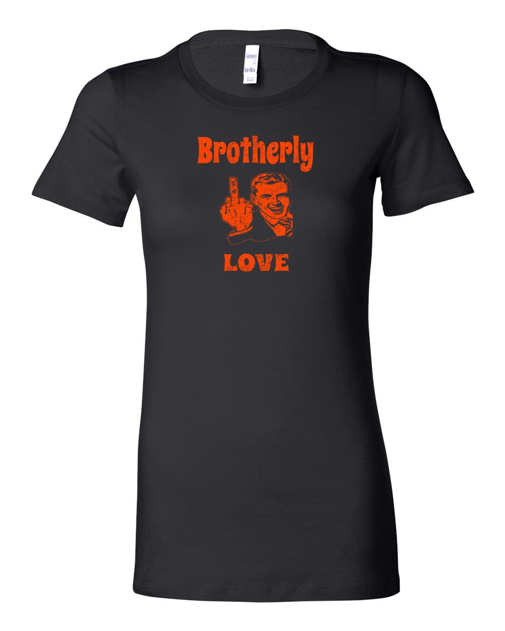 Brotherly Finger Orange Ink LADIES Junior-Fit T-Shirt