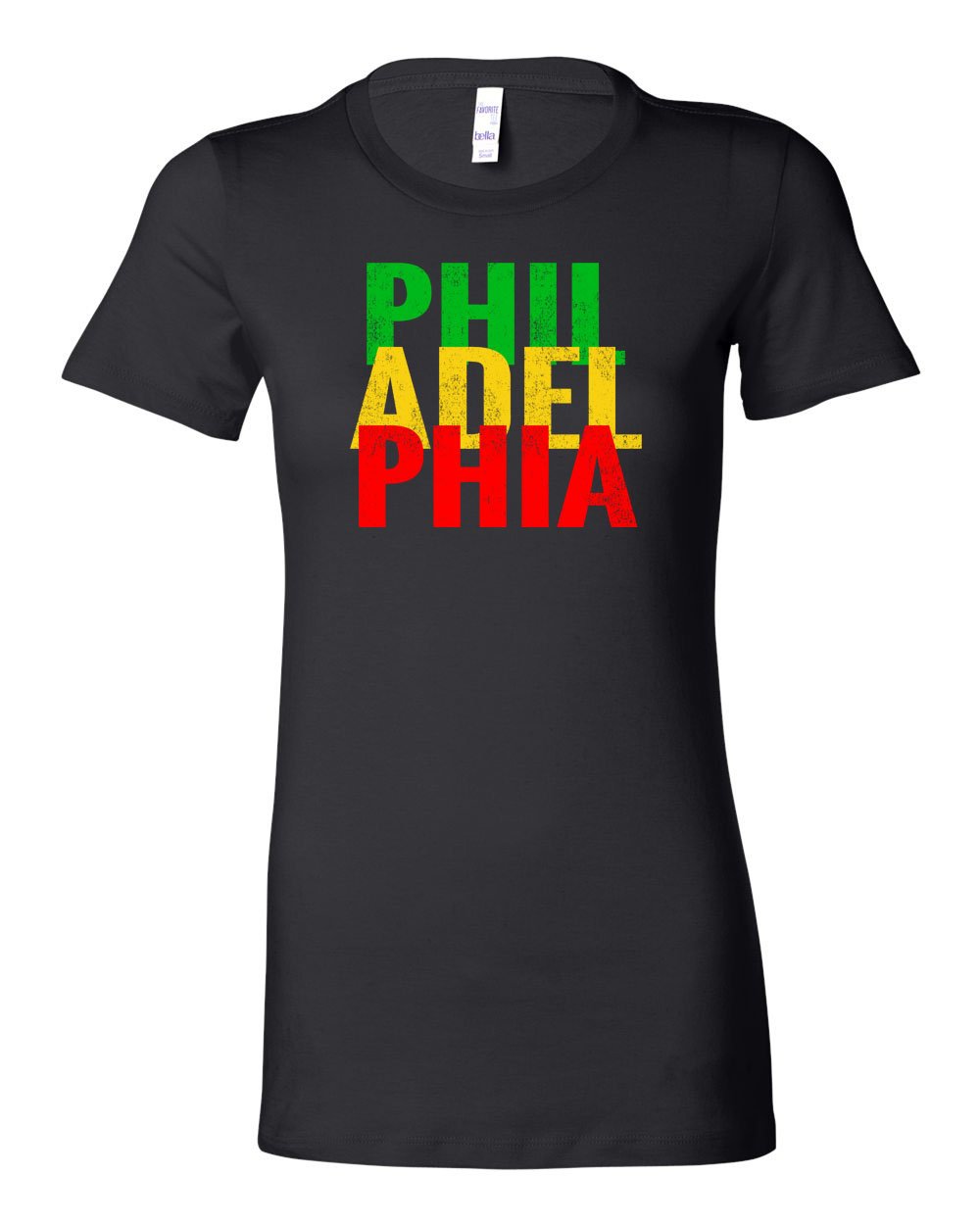 Rasta Philly Letters LADIES Junior-Fit T-Shirt