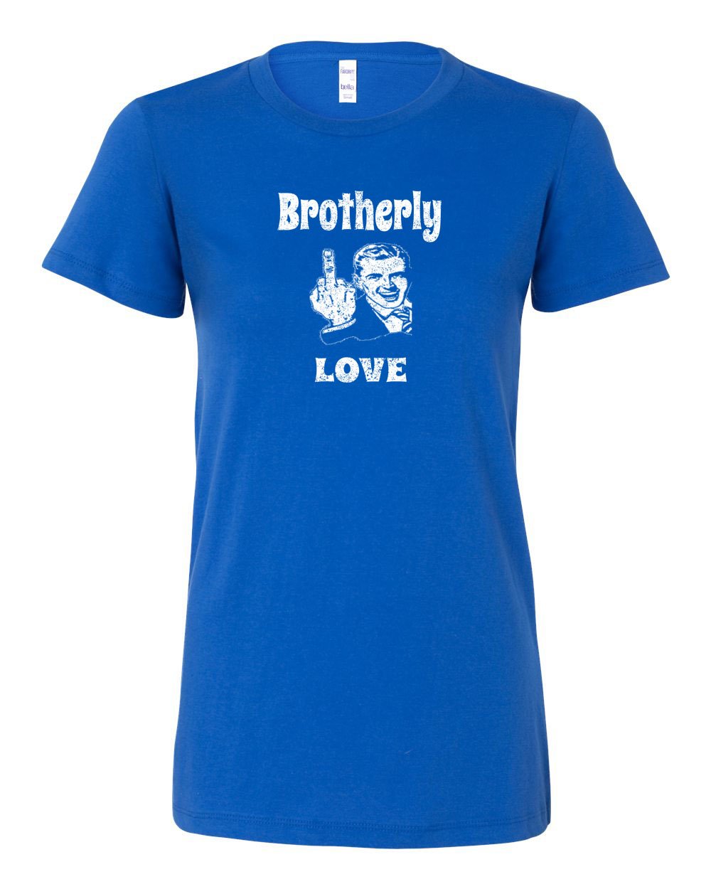 Brotherly Finger White Ink LADIES Junior-Fit T-Shirt