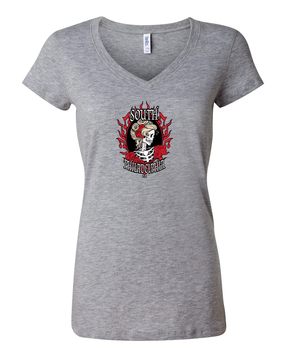 South Philly Dead LADIES Junior Fit V-Neck