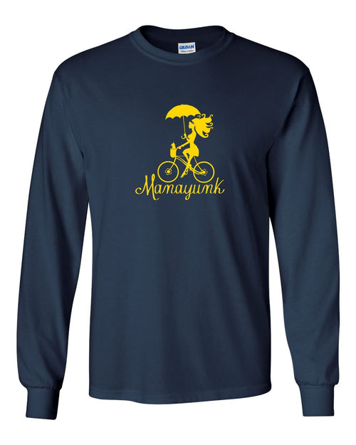 Manayunk Bike MENS Long Sleeve Heavy Cotton T-Shirt