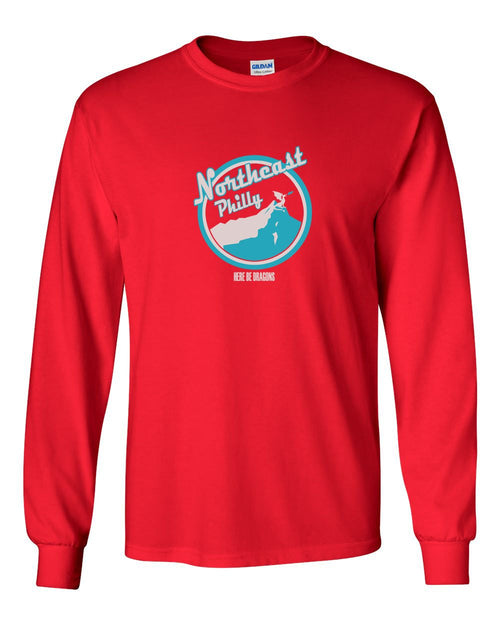 Northeast Philly MENS Long Sleeve Heavy Cotton T-Shirt