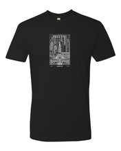 Philadelphia Skyline V2 (White Ink On Black) Mens/Unisex T-Shirt