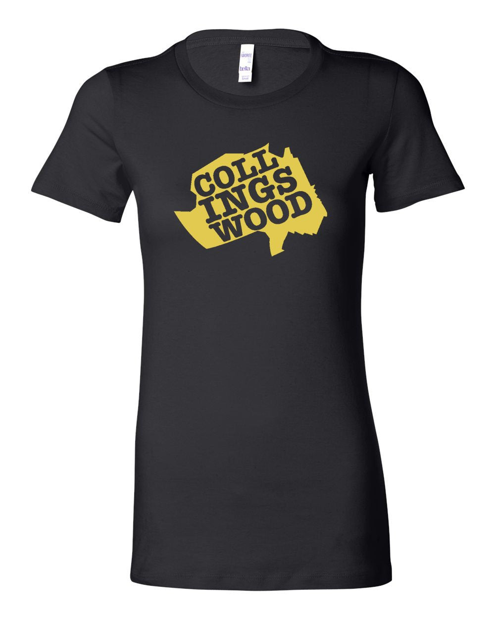 Collingswood Yellow Logo LADIES Junior-Fit T-Shirt